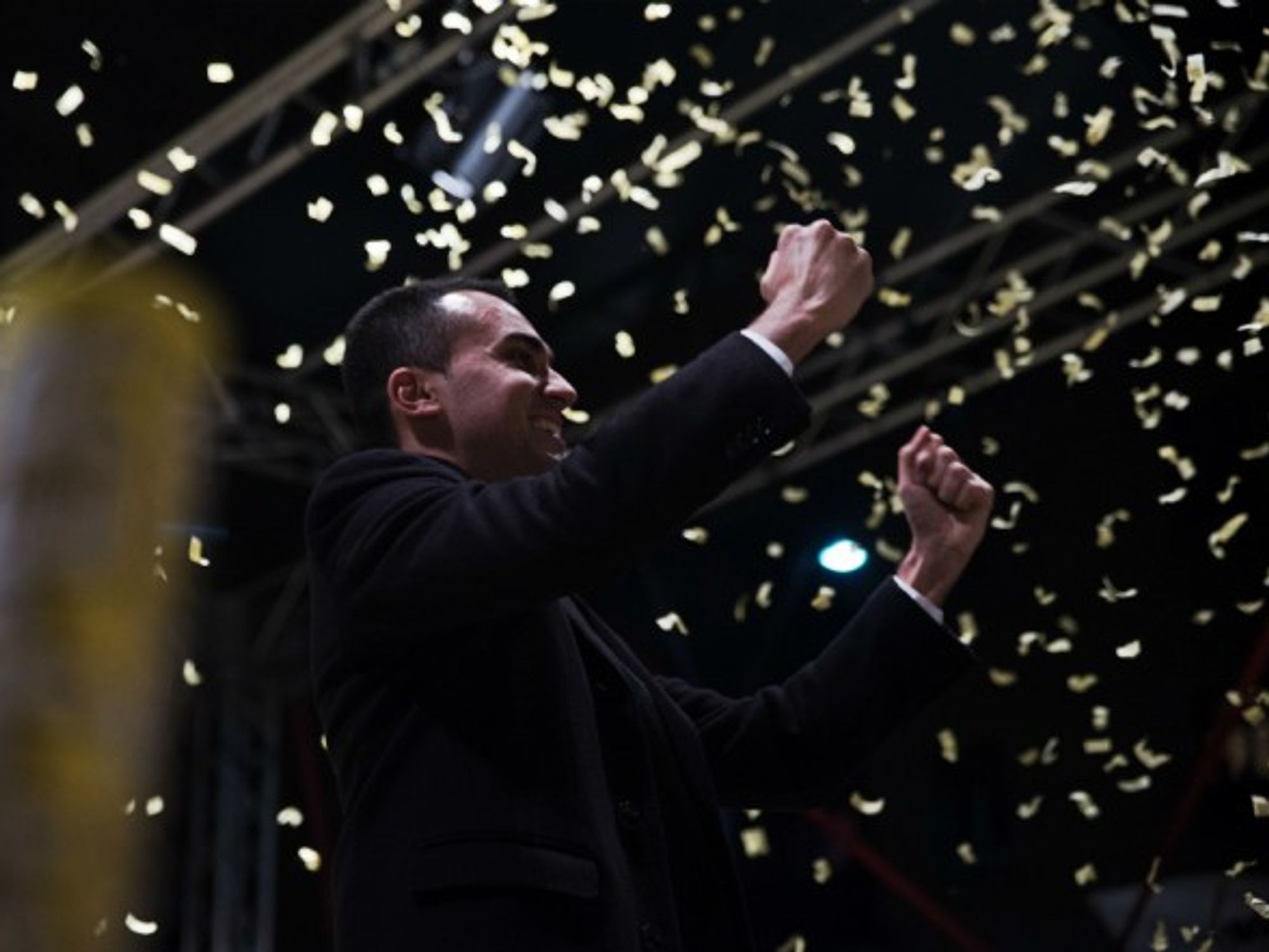 Leader of Five Star Luigi Di Maio in Pomigliano D'Arco