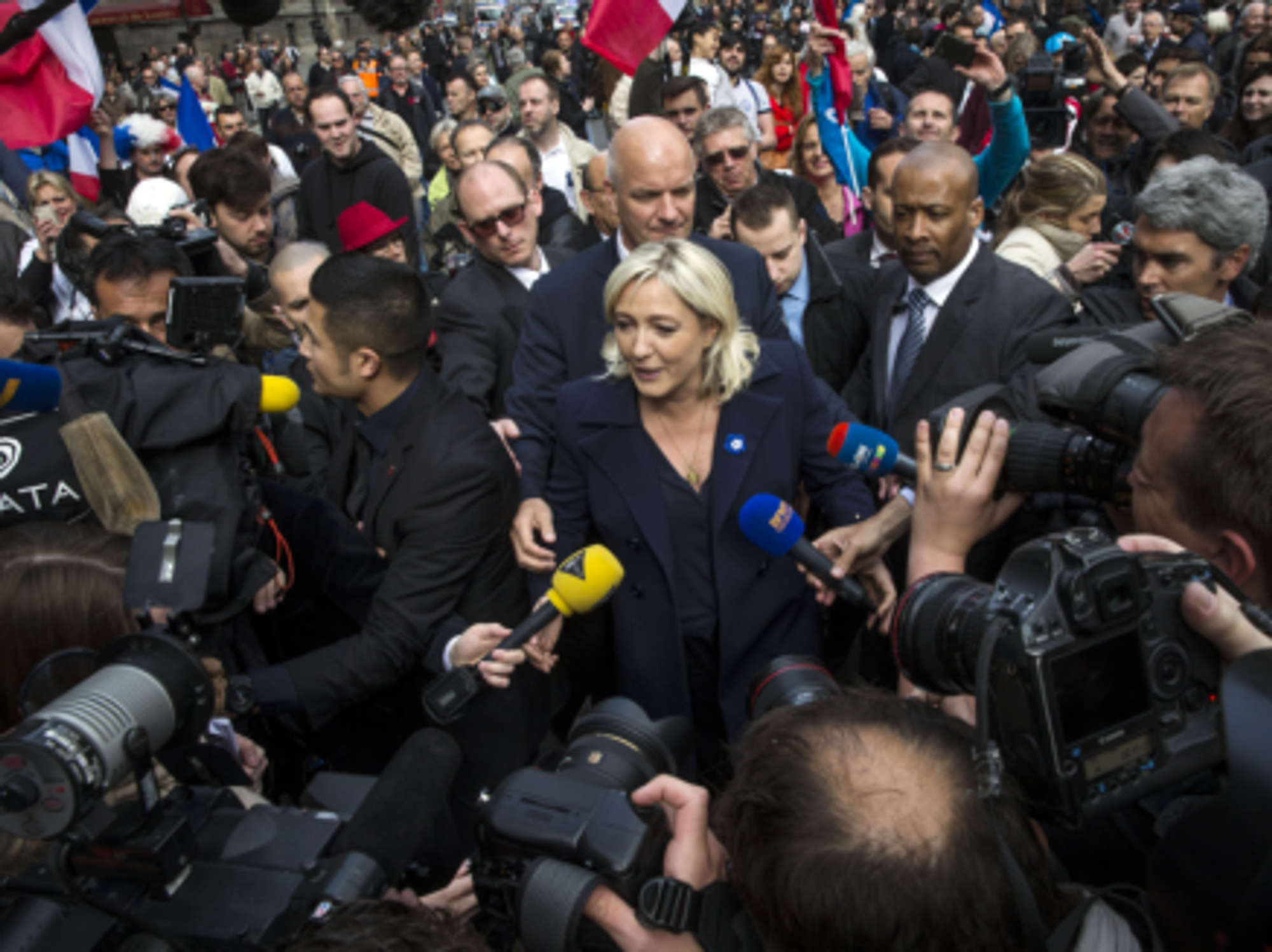 Leader of French far right party National Front, Marine Le Pen