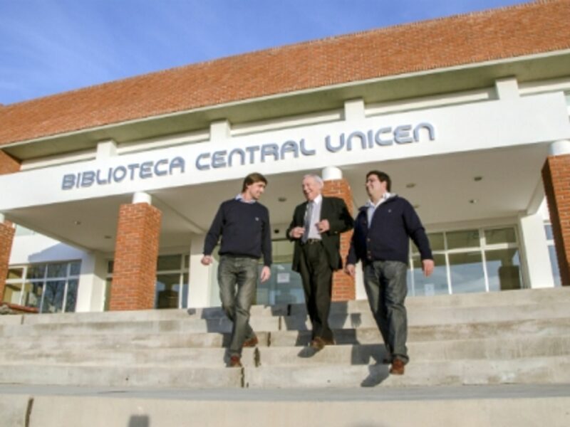 Leaving the National University of Central Buenos Aires.