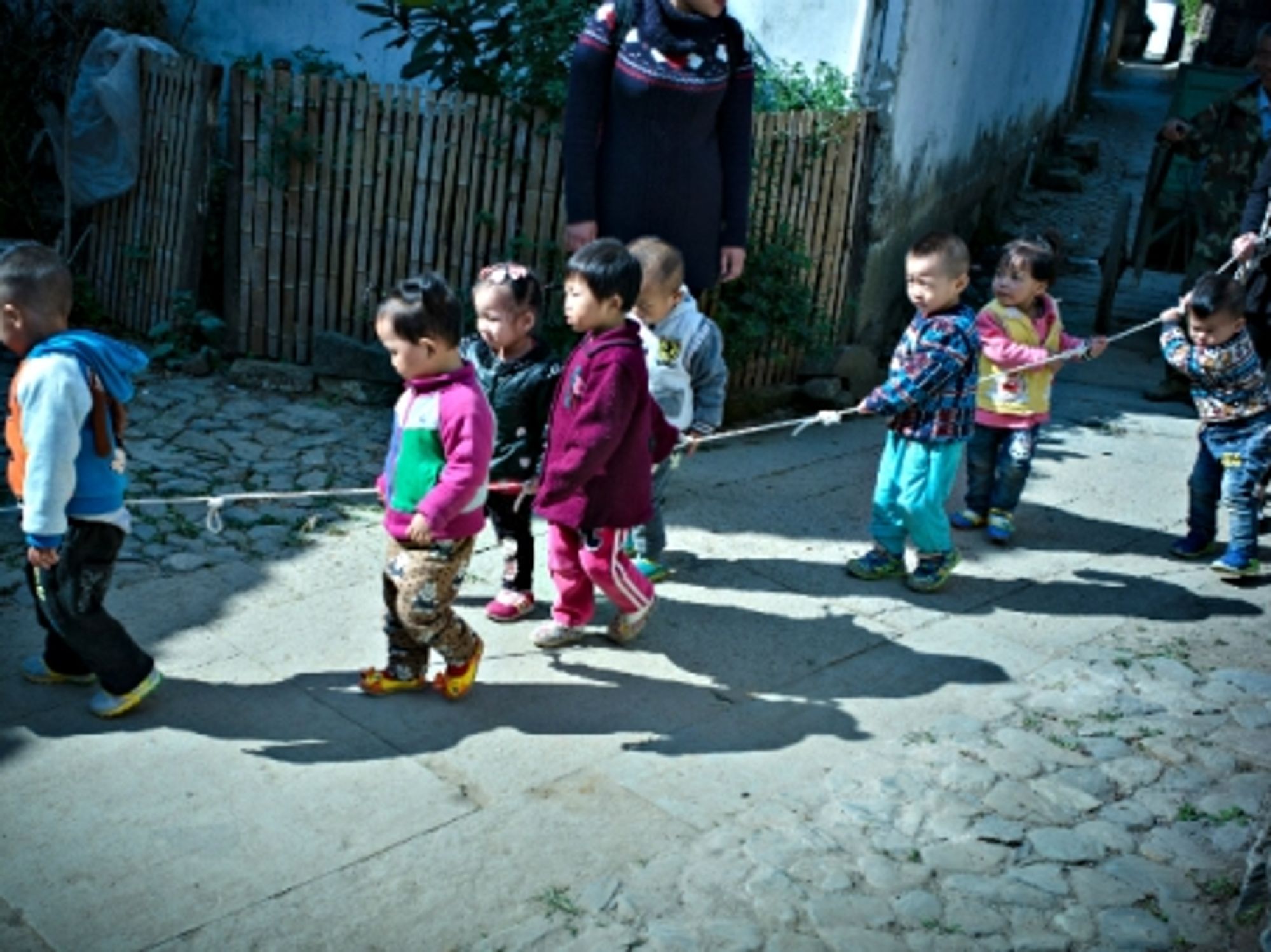Left-behind children near Huangshan City, eastern China