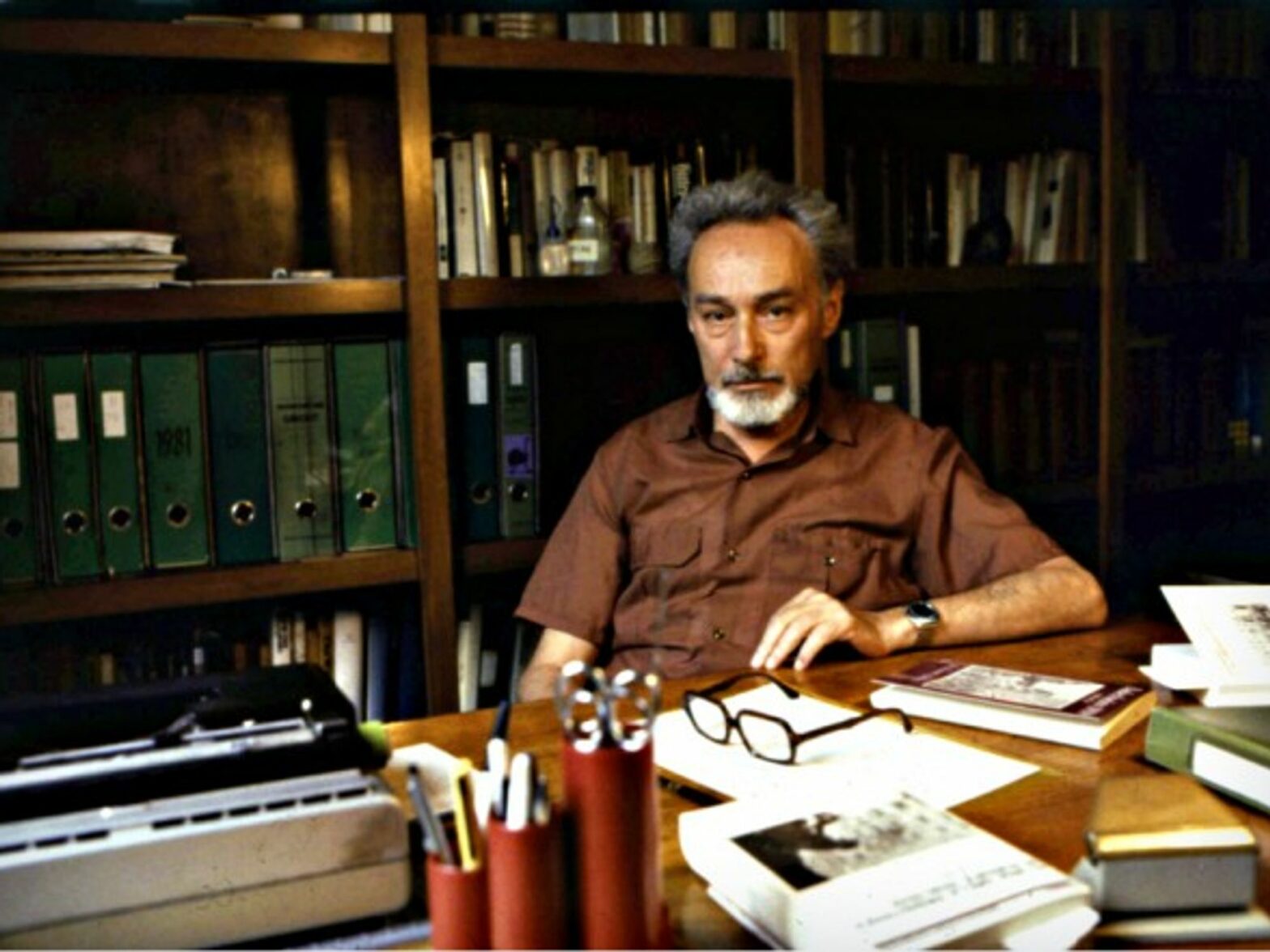 Levi at his desk in 1981
