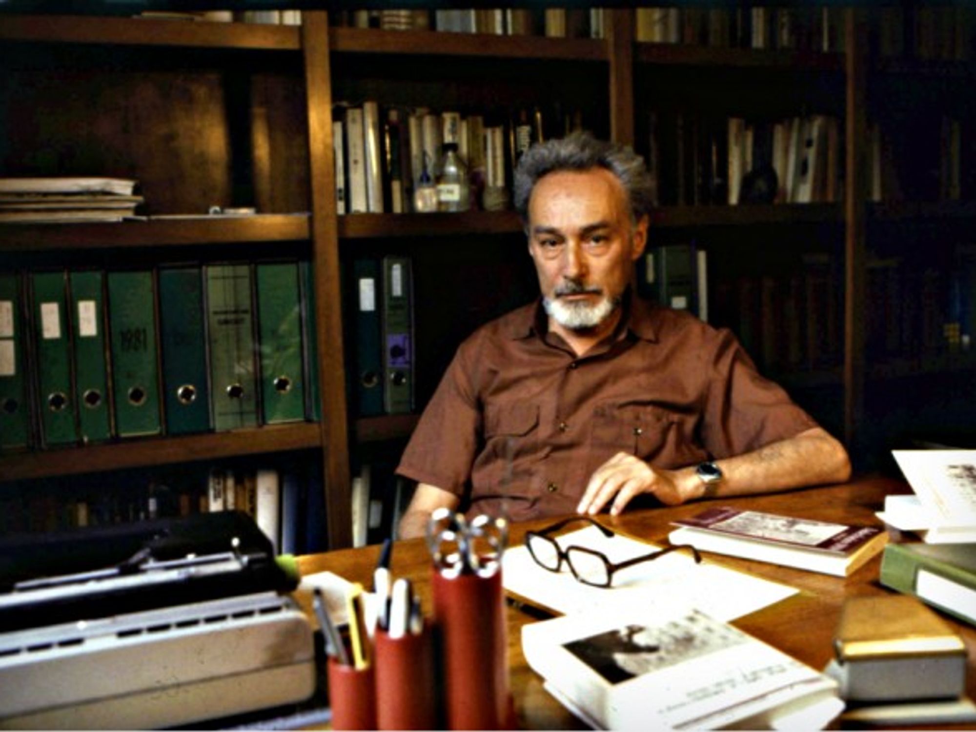 Levi at his desk in 1981