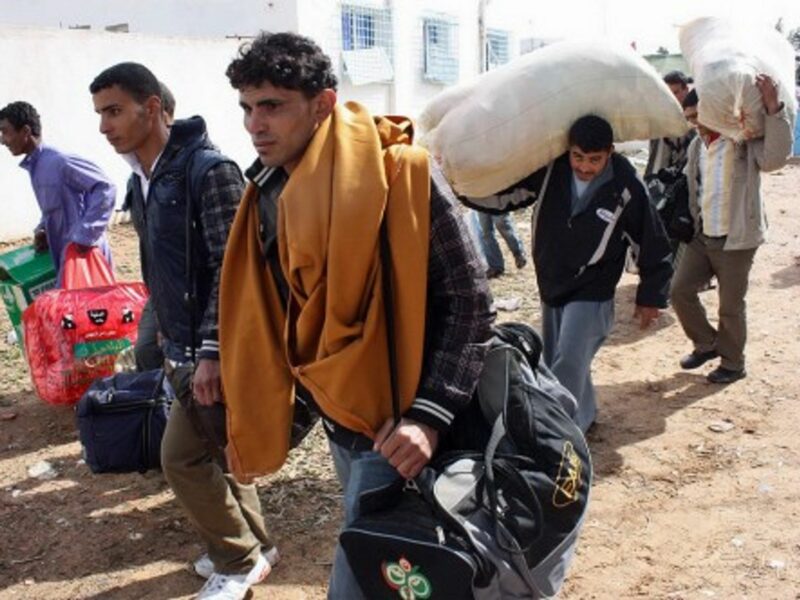 Libyan refugees are forced to flee