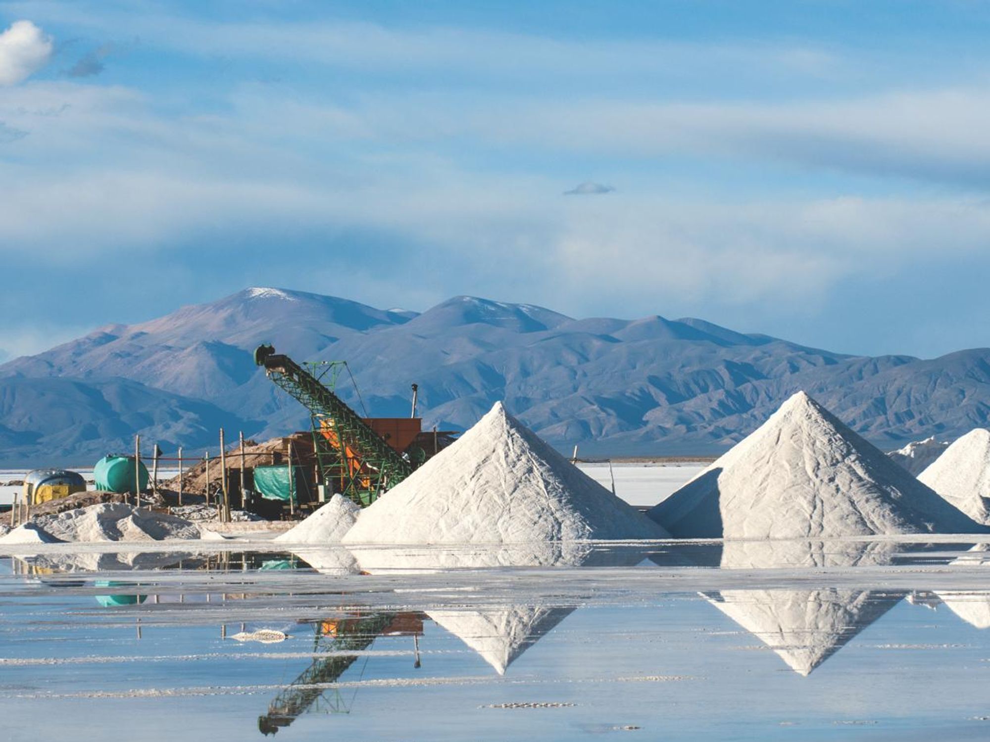 Lithium mine at Salinas Grandes salt desert Jujuy province, Argentina