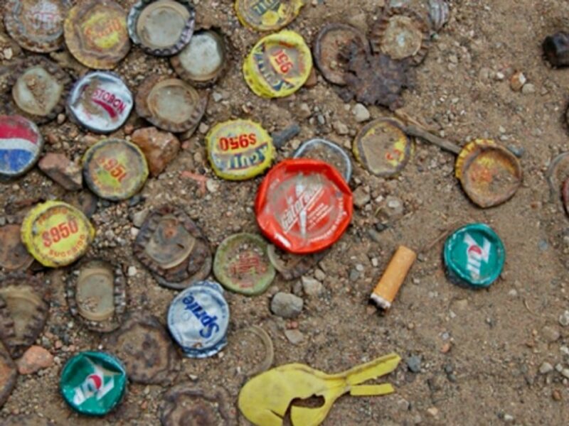 Littered landscape in Bogota