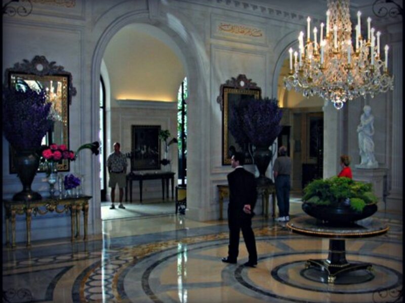 Lobby of the Four Seasons George V Hotel in Paris