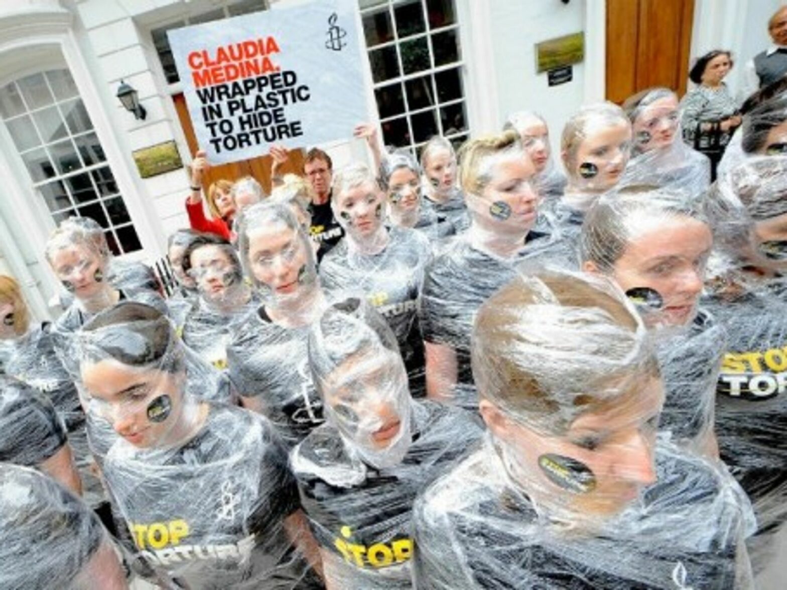 London protest Thursday, the UN International Day in Support of Victims of Torture.