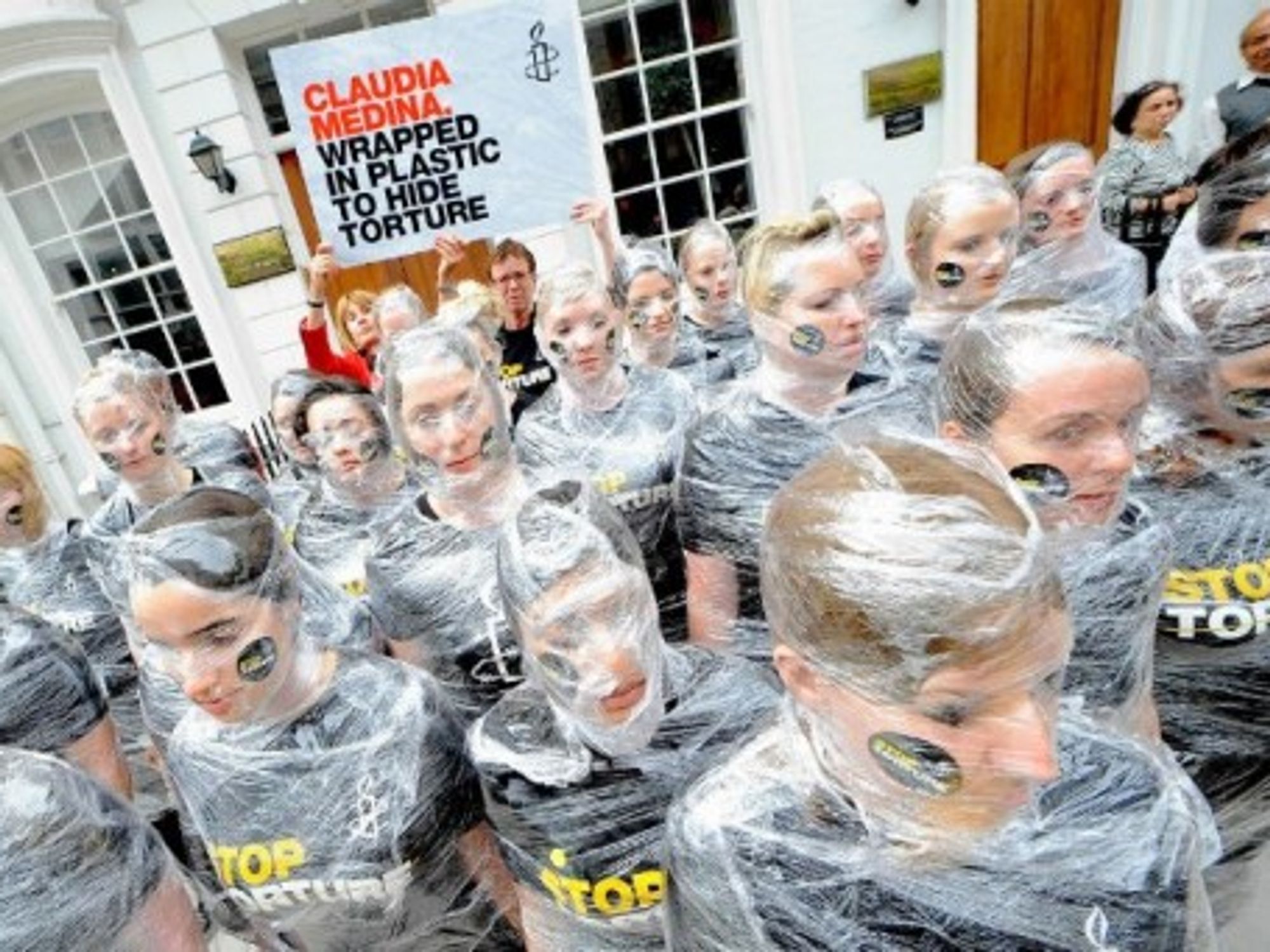 London protest Thursday, the UN International Day in Support of Victims of Torture.