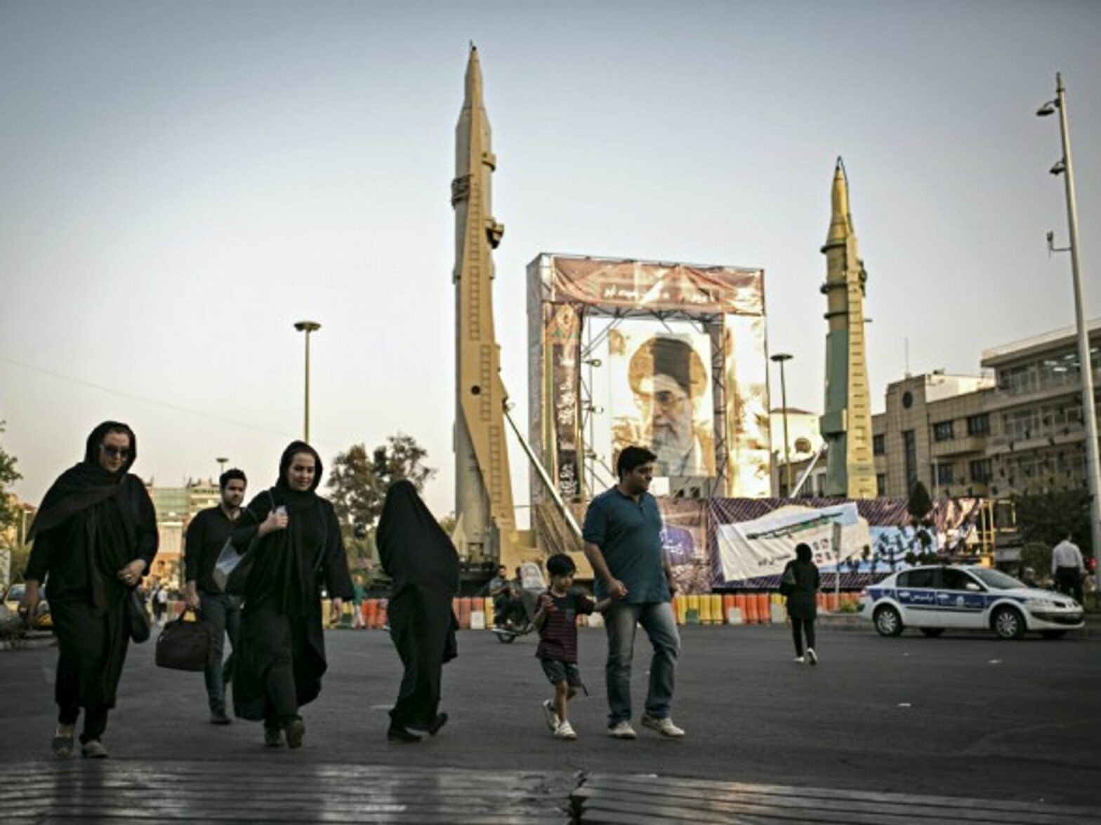 Long-range missiles on display in Tehran