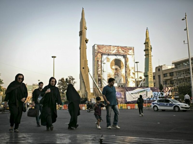 Long-range missiles on display in Tehran