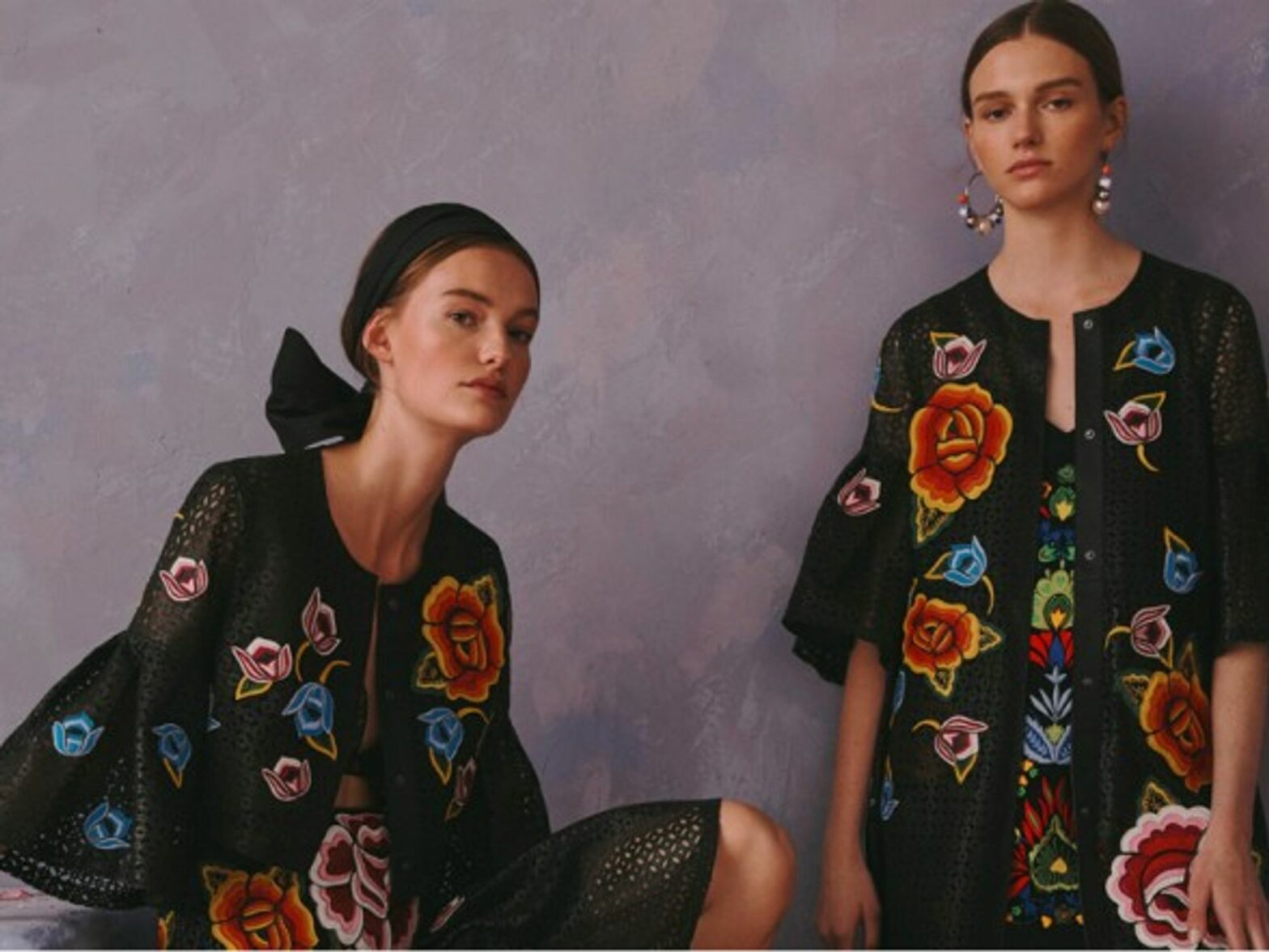 Look 13 from Caroline Herrera New York's Resort 2020 Collection that was accused to 'undue use of traditional Mexican motifs and elements'