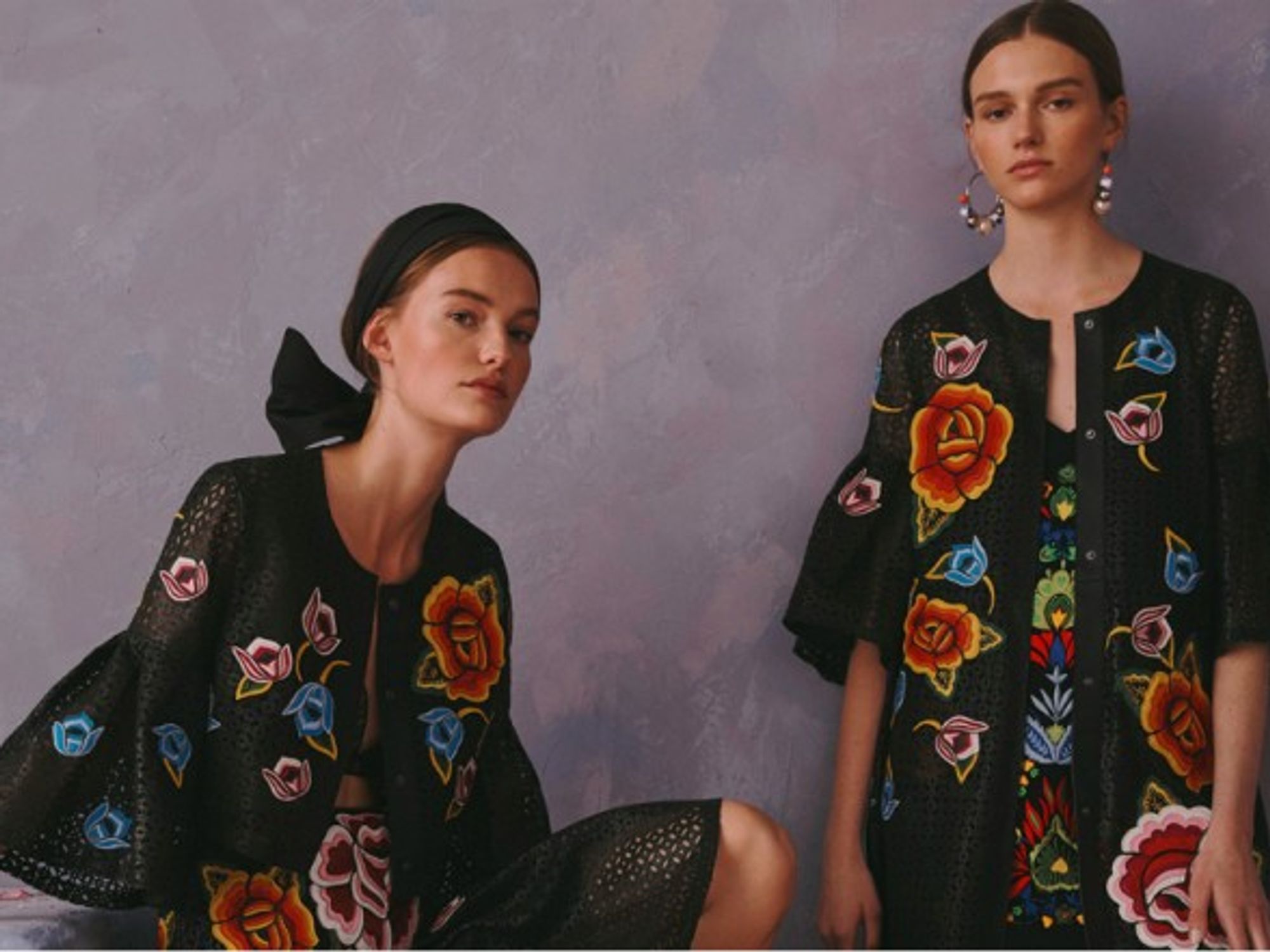 Look 13 from Caroline Herrera New York's Resort 2020 Collection that was accused to 'undue use of traditional Mexican motifs and elements'