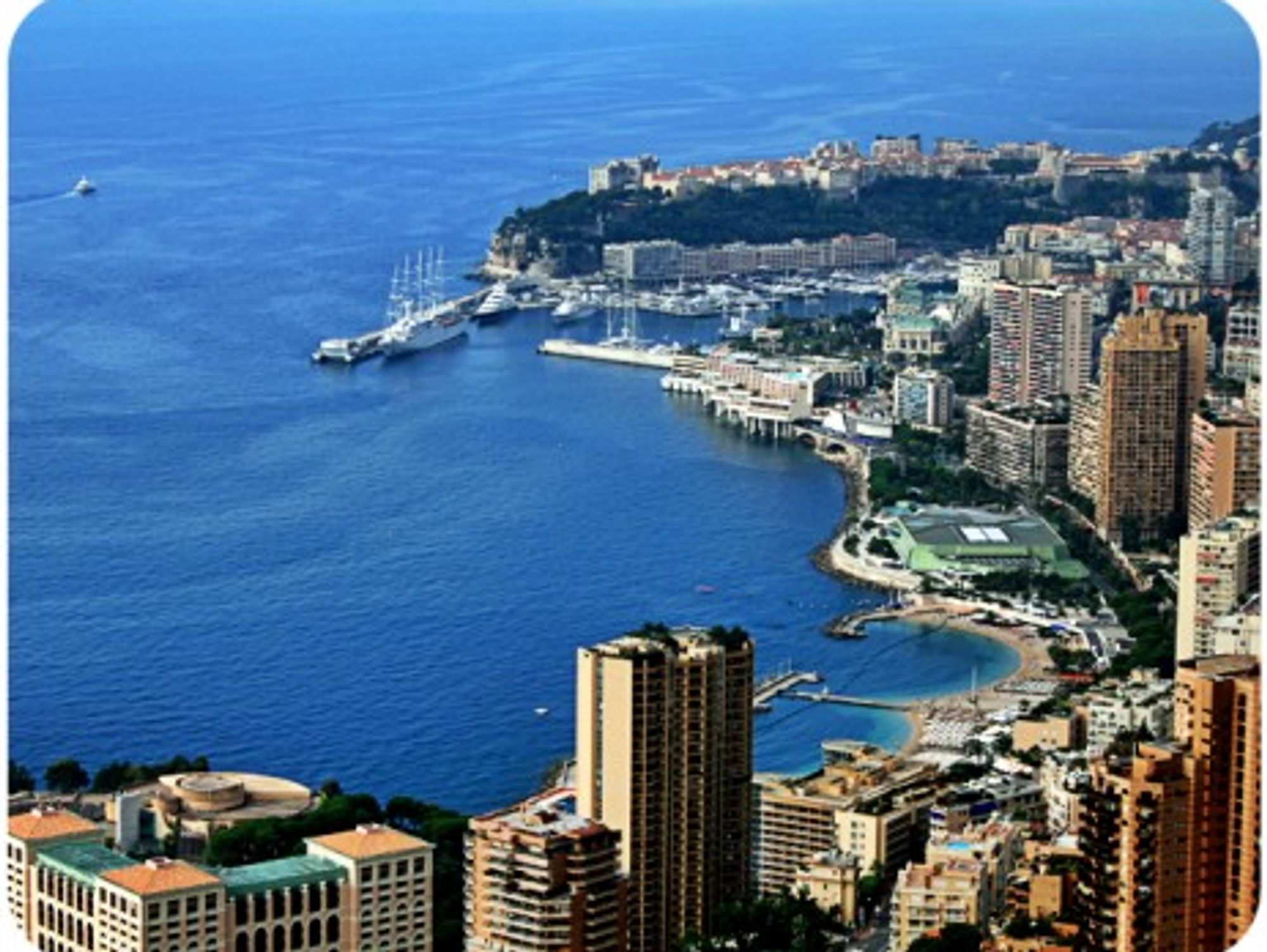 Looking down into Monte Carlo, Monaco