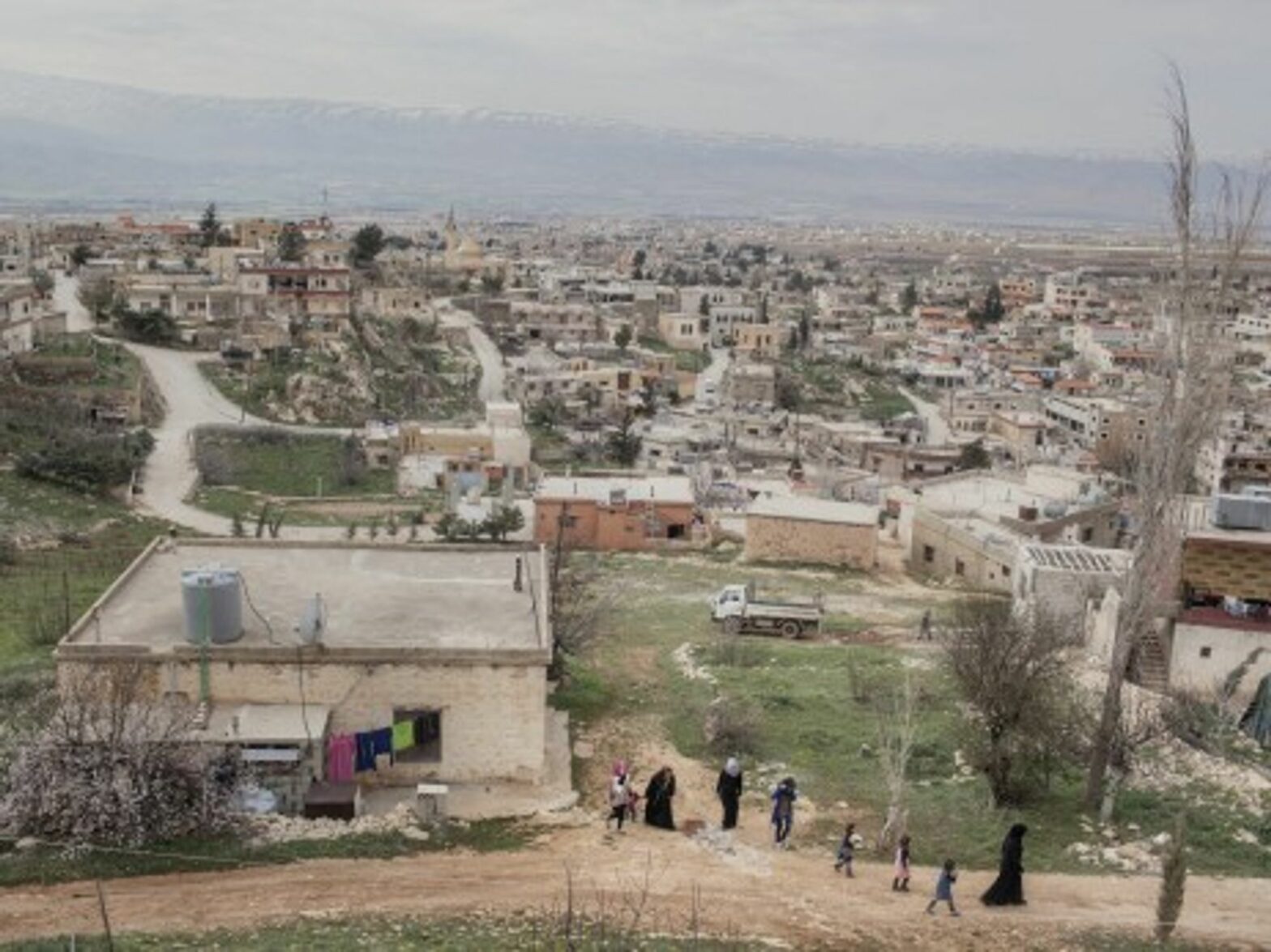 Looking down on the city of Britel, in the Bekaa Valley.