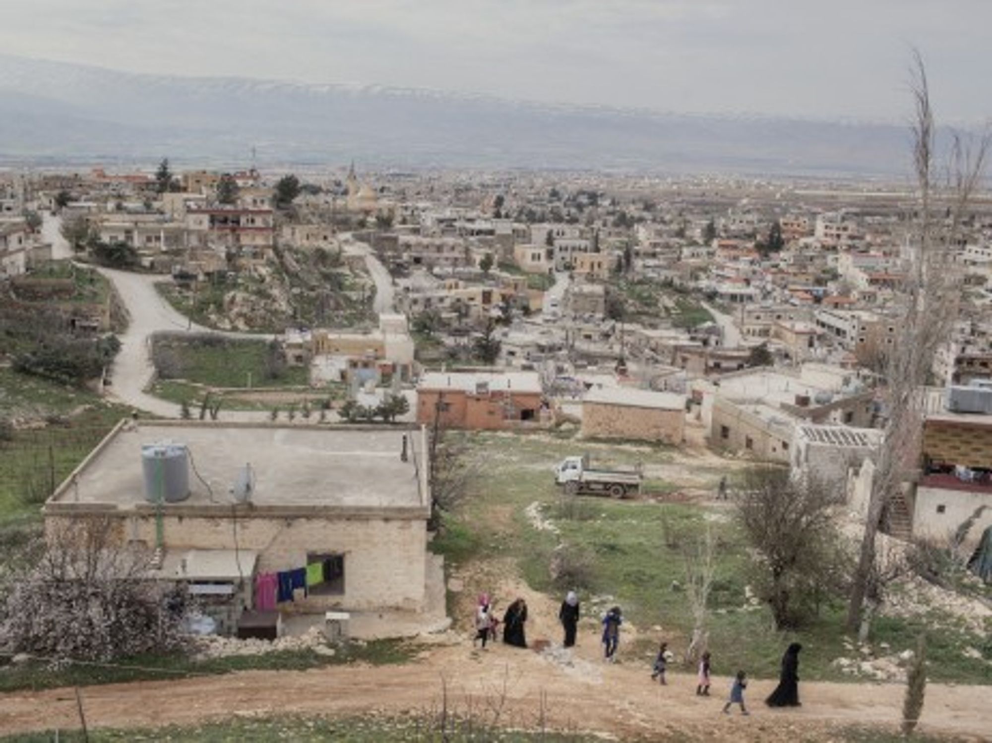 Looking down on the city of Britel, in the Bekaa Valley.