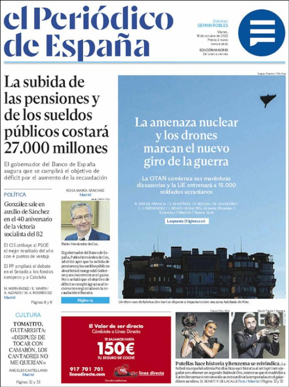 Looming Threats On Spanish Front Page