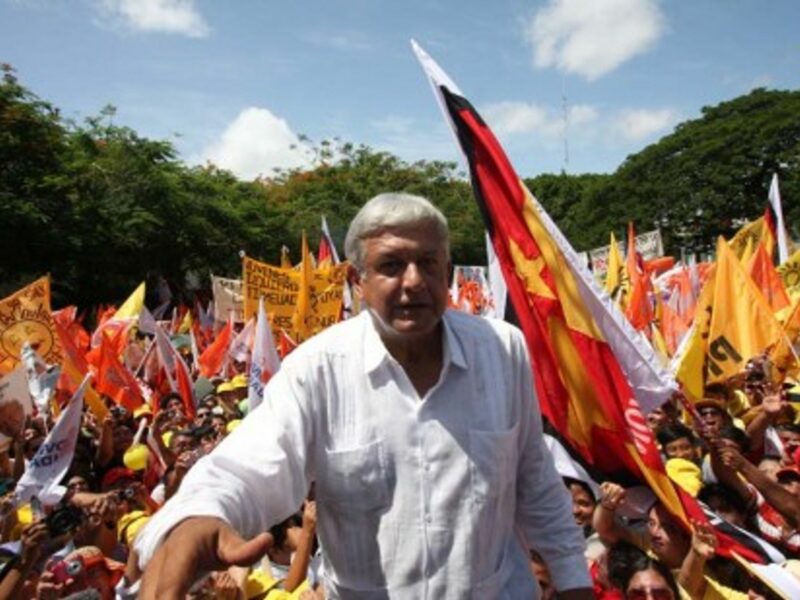 López Obrador at a rally in Yucatán (AMLO)