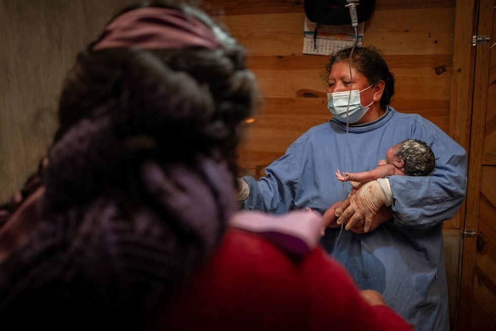 Lucía Girón, a 49-year-old Tzeltal indigenous woman, has been helping women in her community give birth for three decades.