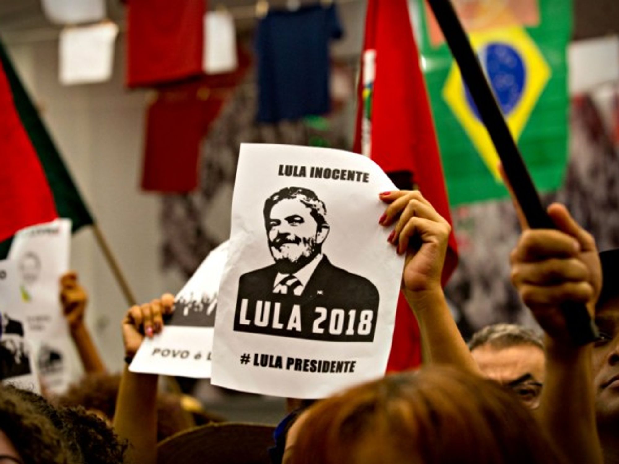 Lula supporters in Sao Bernardo do Campo on April 4