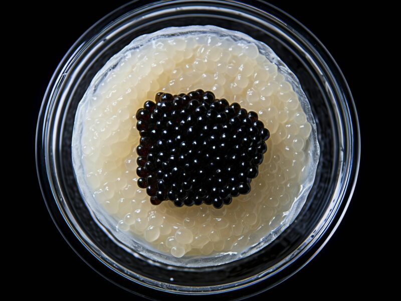 Luxurious caviar food composition for gourmet dining and culinary concepts.