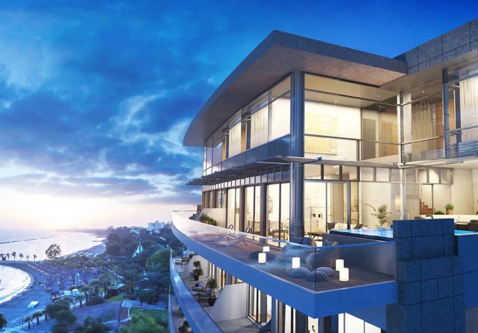 Luxury residential complex overlooking the bay of Akrotiri
