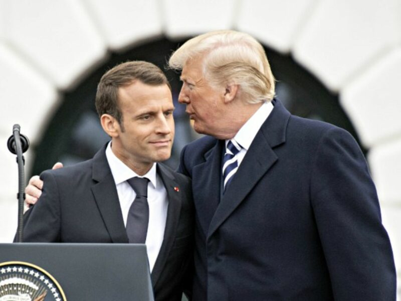 Macron and Trump in Washington on April 24