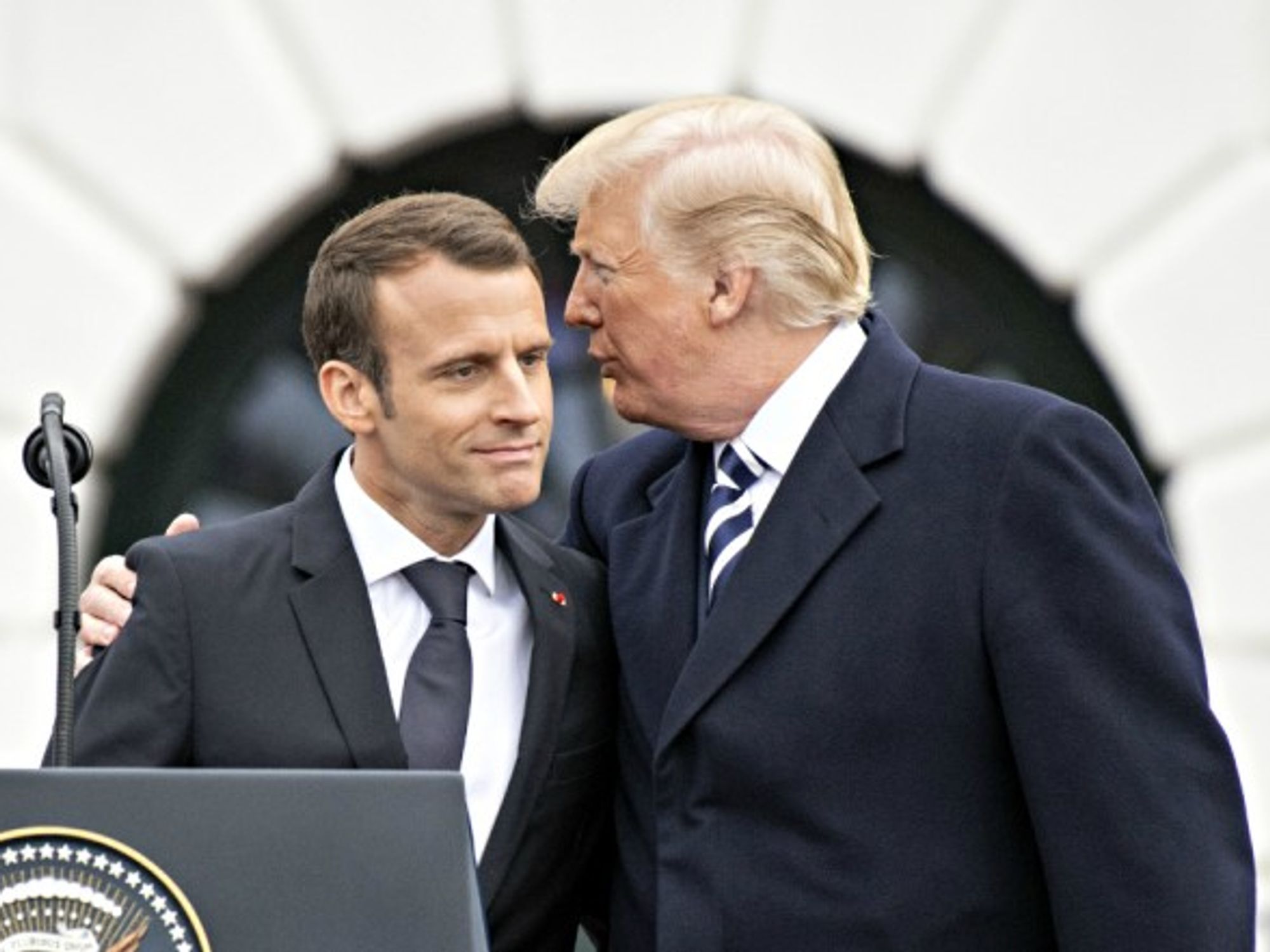 Macron and Trump in Washington on April 24