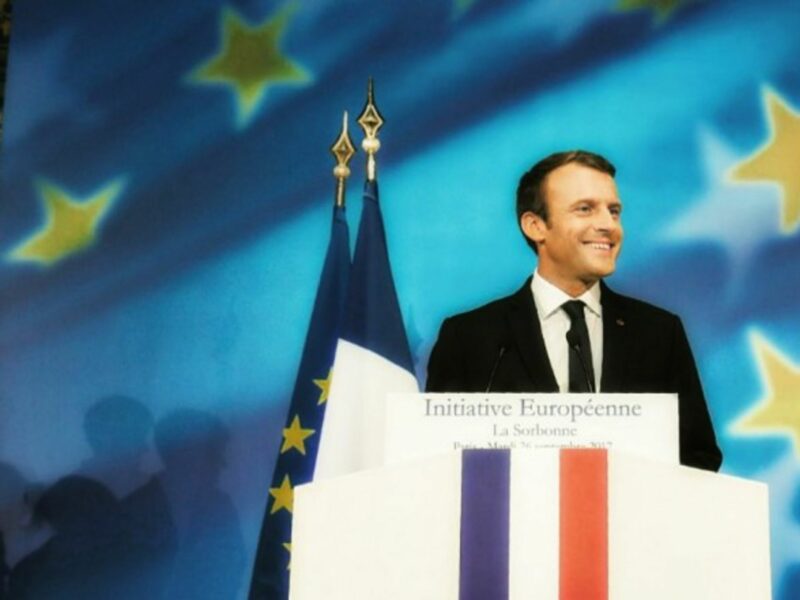 Macron at the Sorbonne University on Sept. 26