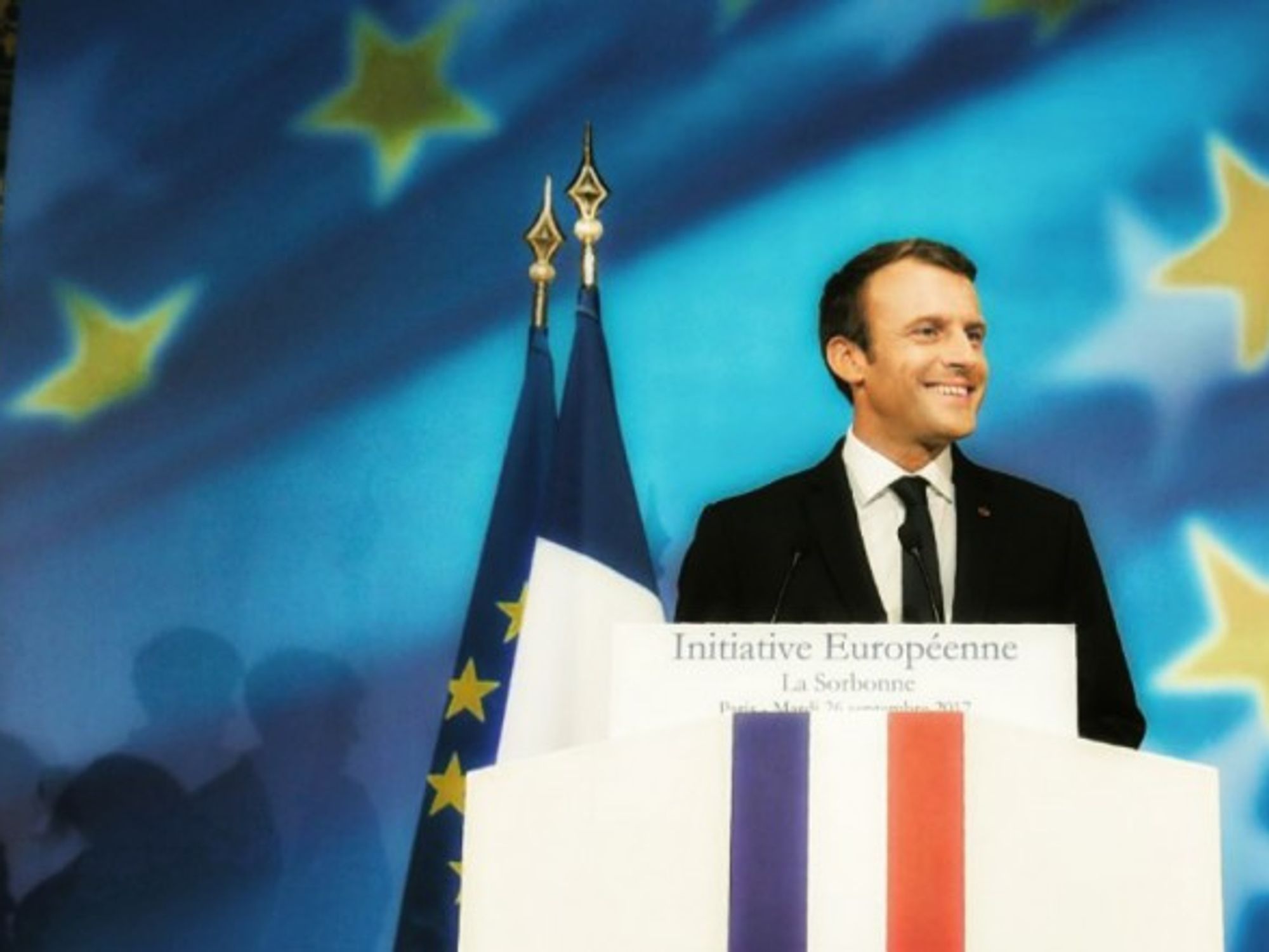 Macron at the Sorbonne University on Sept. 26