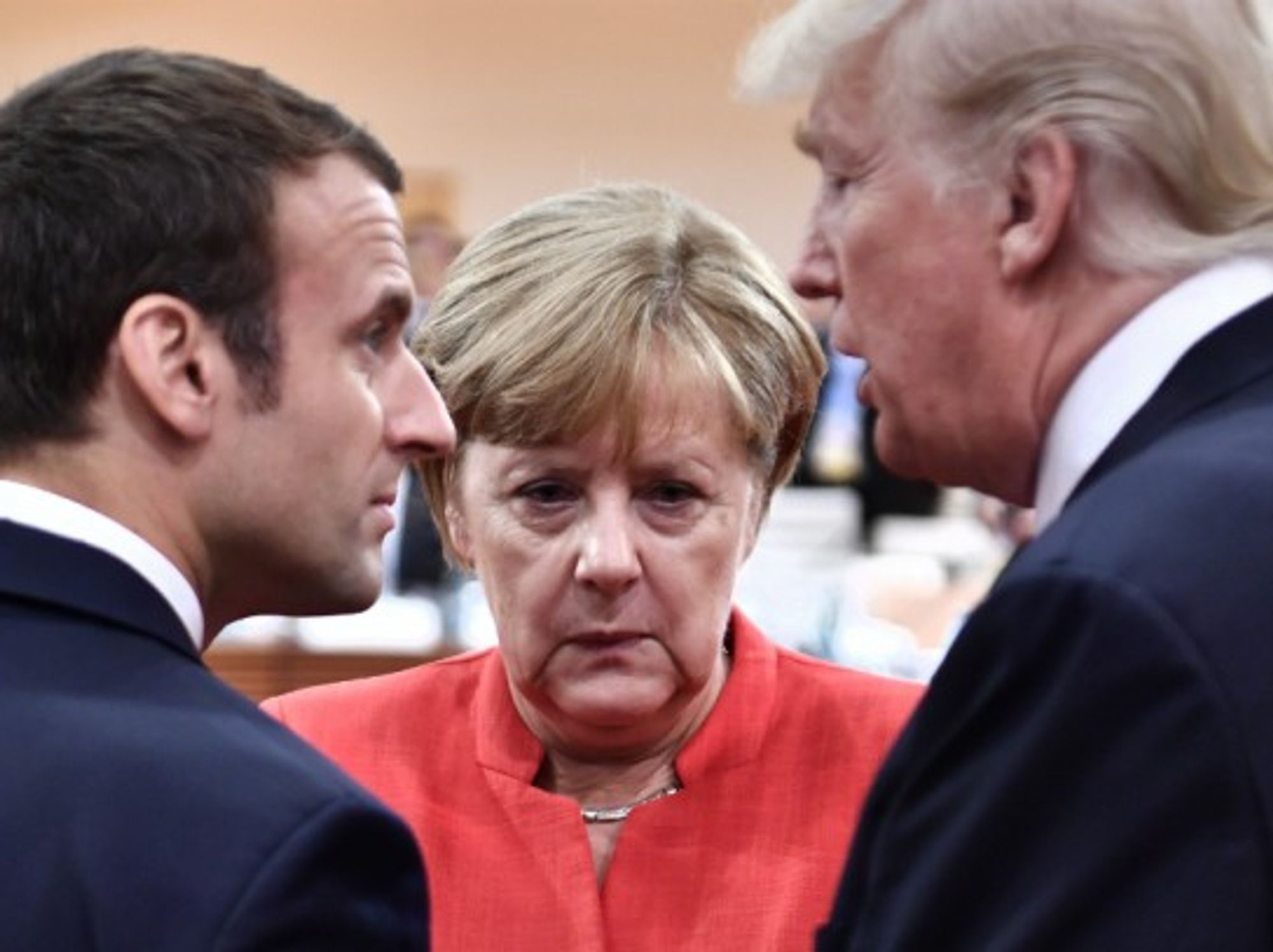 Macron, Merkel and Trump at the 2017 G20 summit