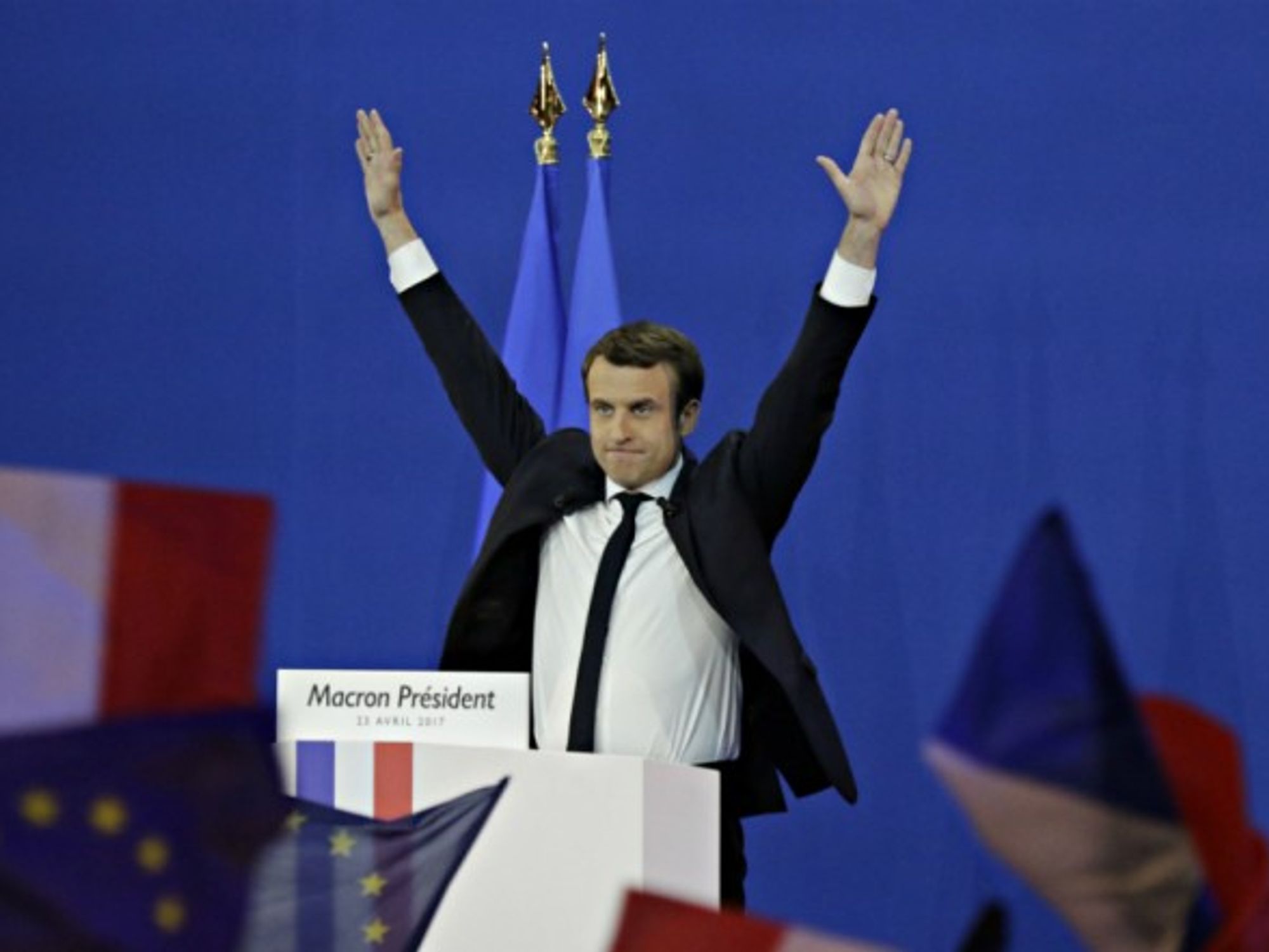Macron on April 23