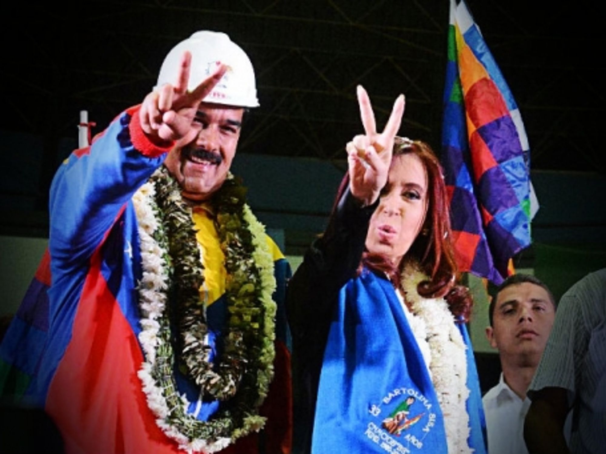 Maduro and Kirchner at a 2013 summit of South American leaders.