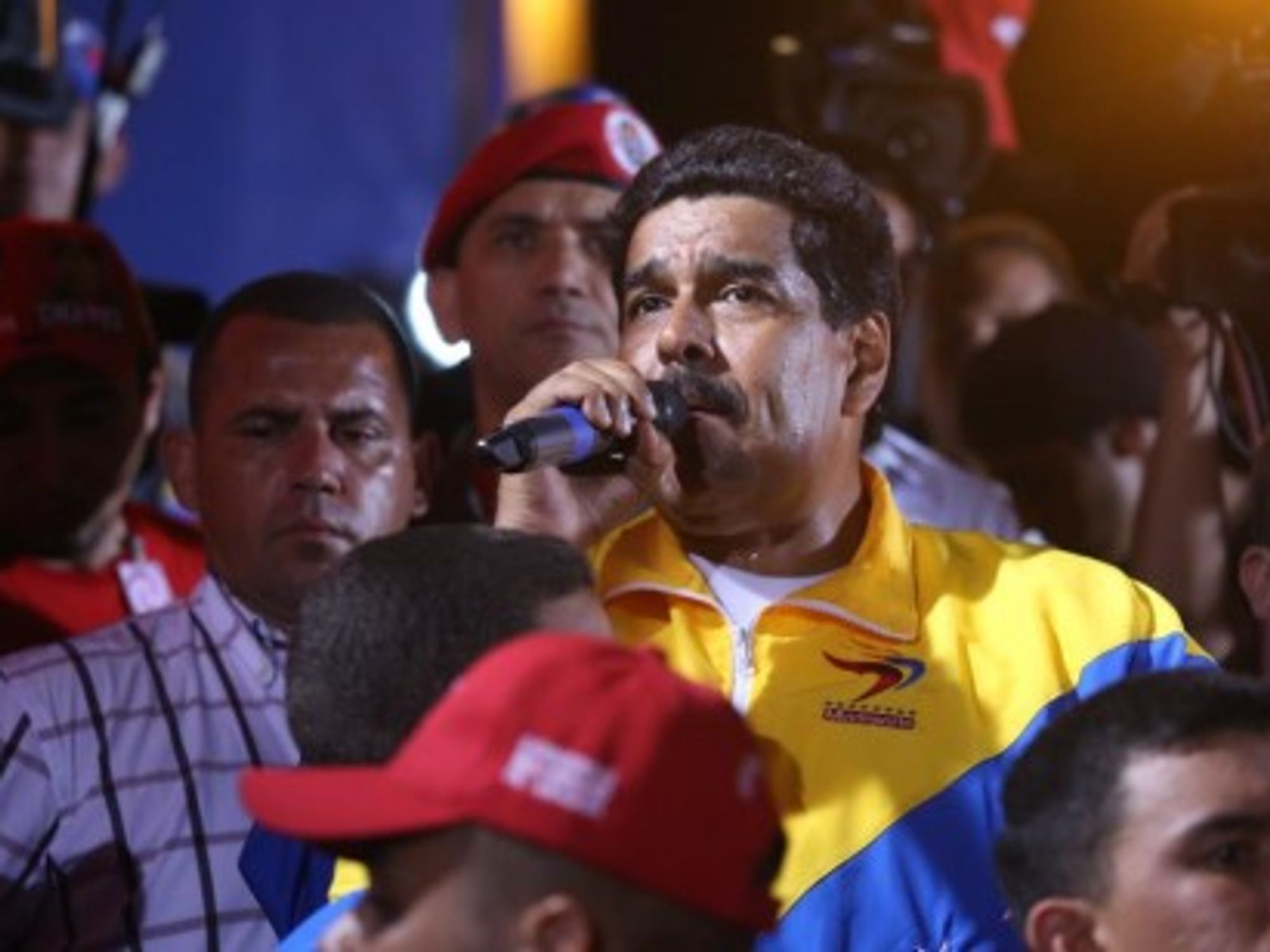 Maduro at a rally