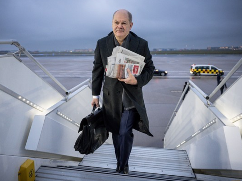 man boarding a plane