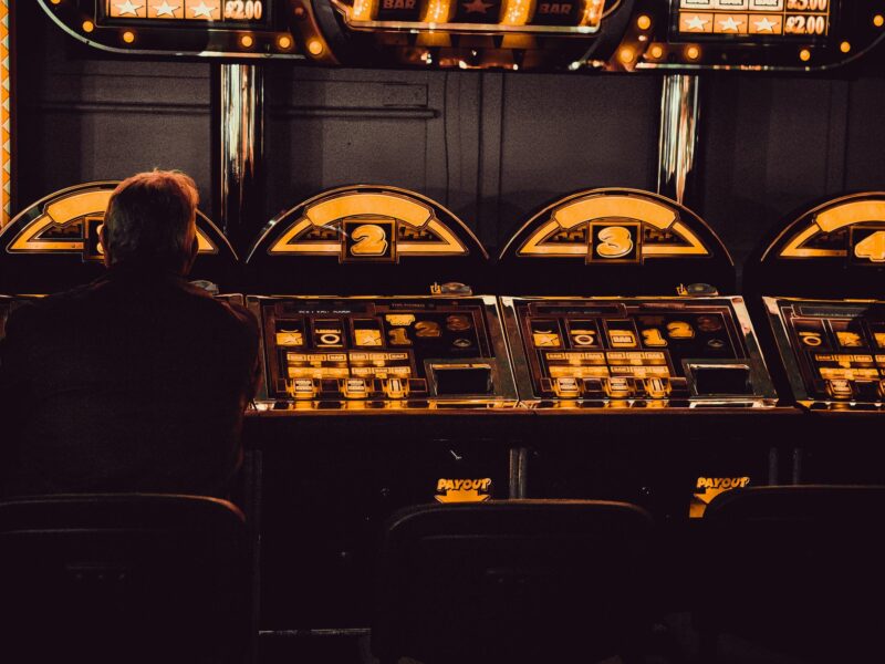 Man gambling his life away