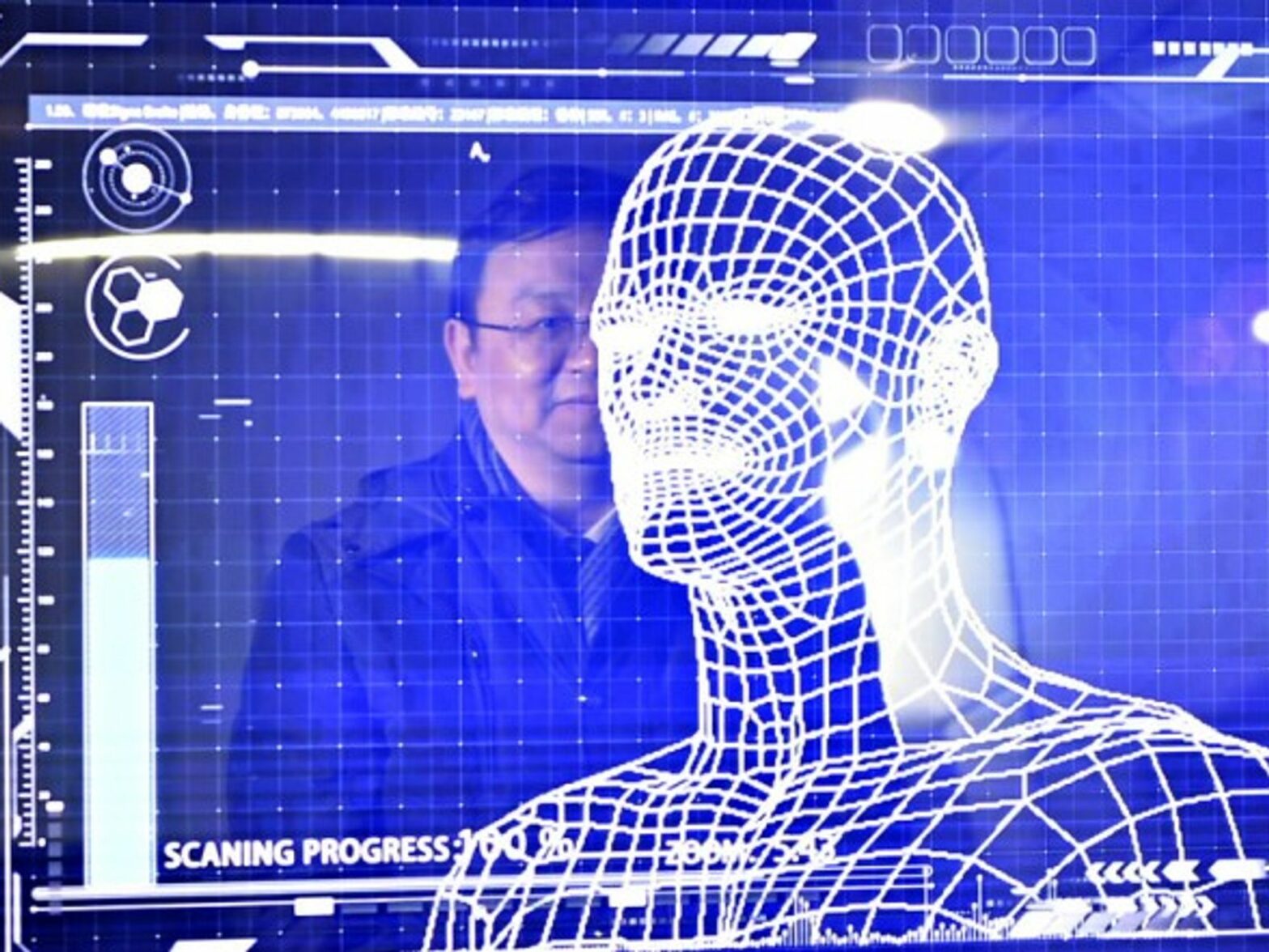 Manager of China's BYD tries facial recognition on January 10, 2018.
