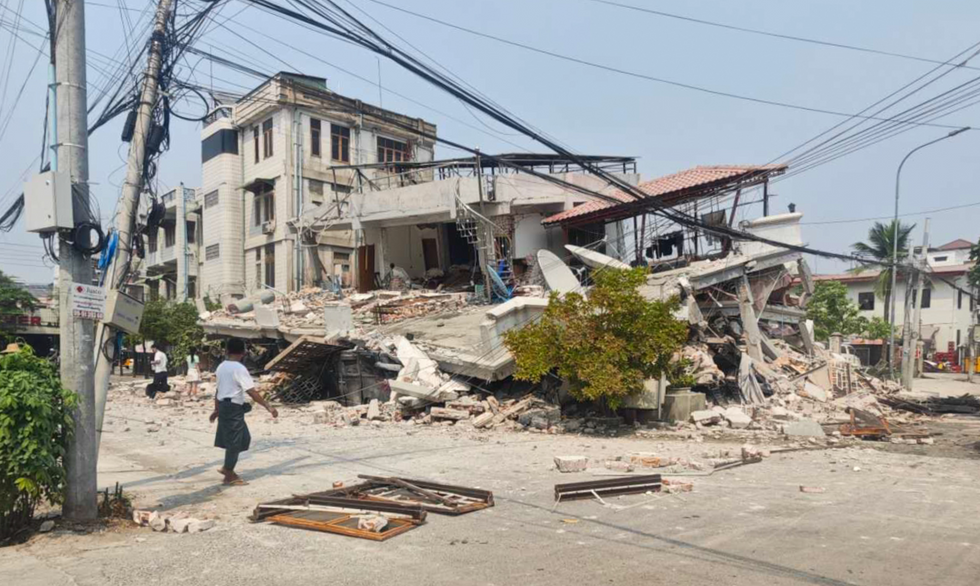 Mandalay earthquake destruction