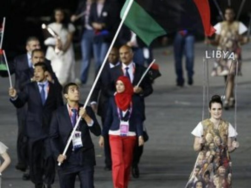 Marching proudly (Libyan Olympic Team)