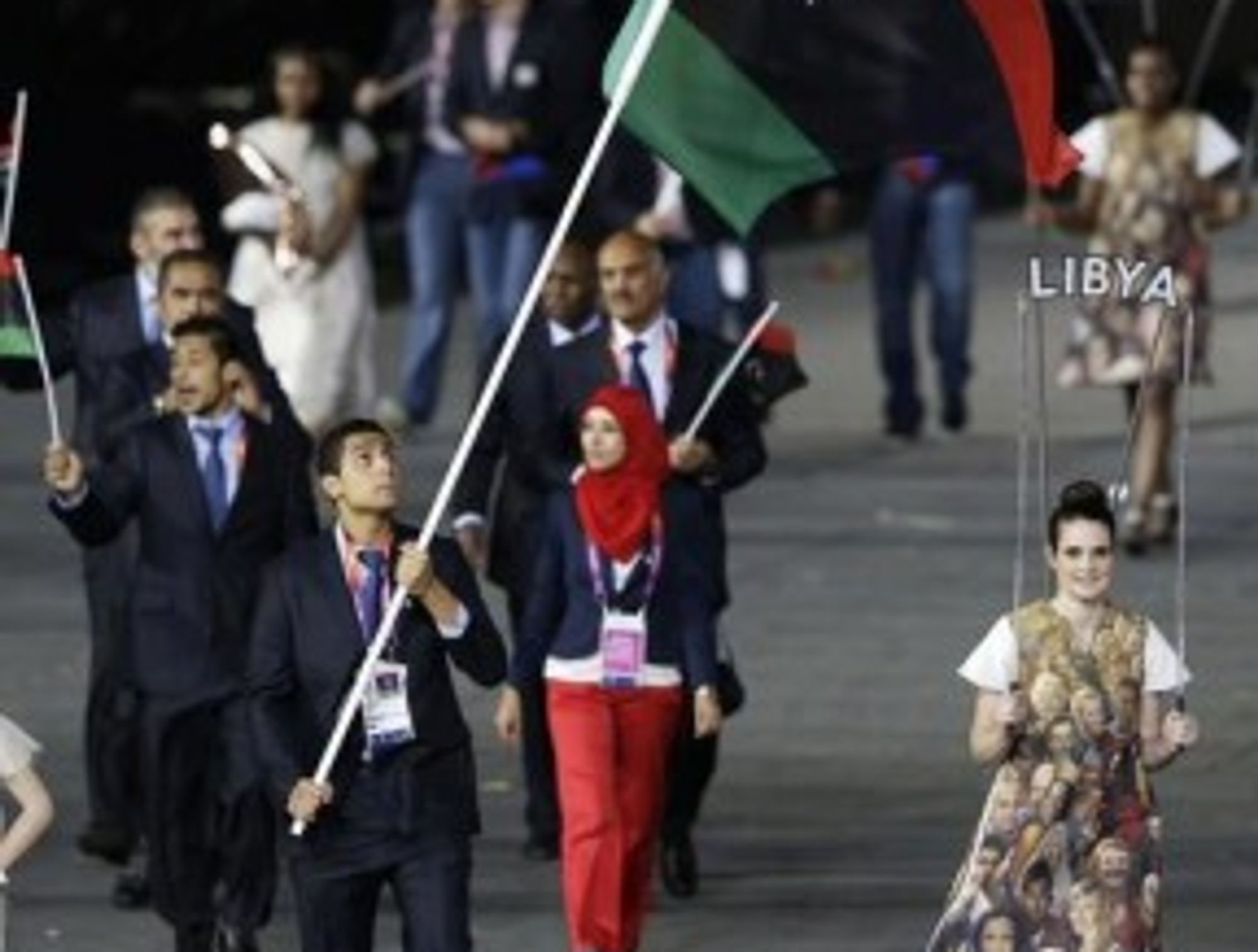 Marching proudly (Libyan Olympic Team)