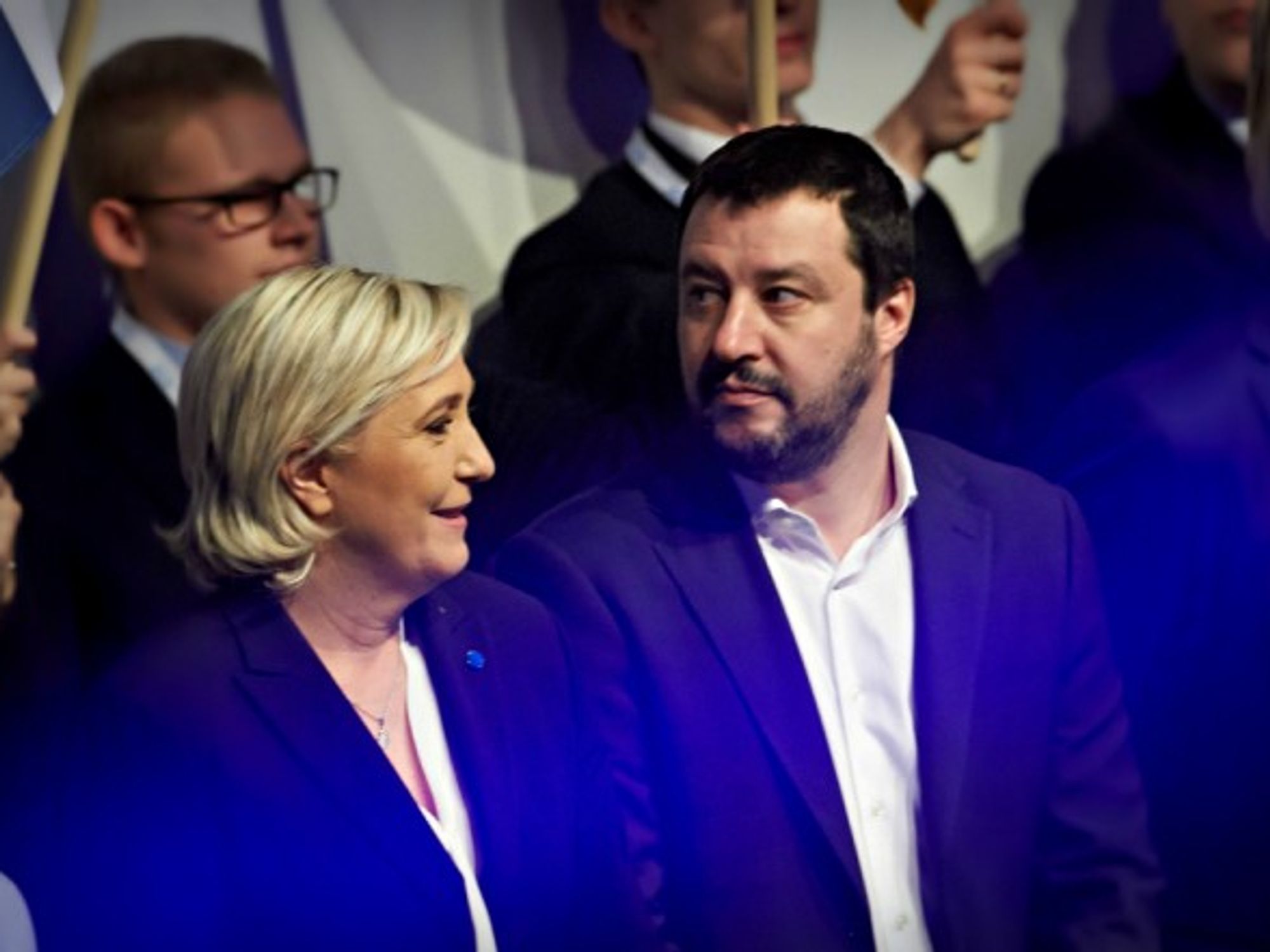 Marine Le Pen and Matteo Salvini at a right-wing congress in Koblenz