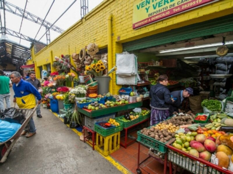 Market stalls in Bogota