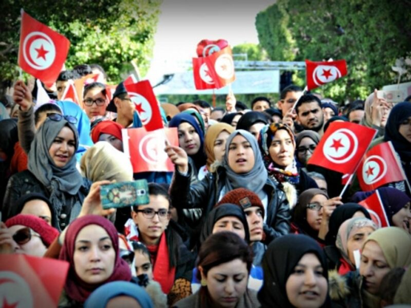 Marking the fifth anniversary of the revolution in Tunis
