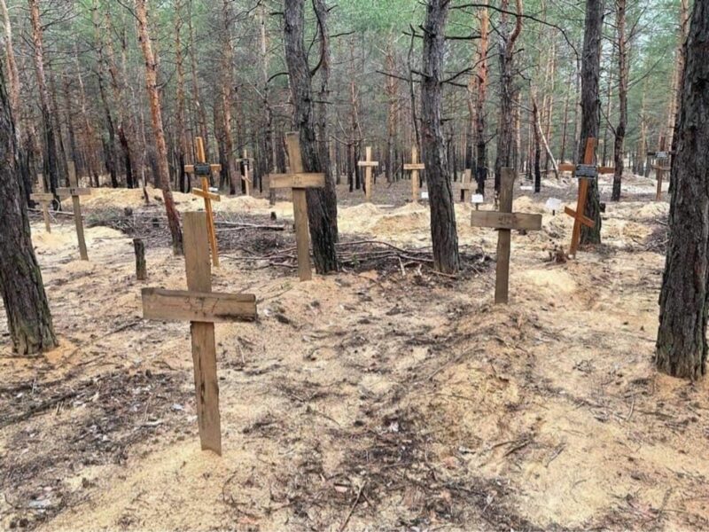 Mass Burial Site Discovered After Liberation Of Izium, 440 Feared Killed