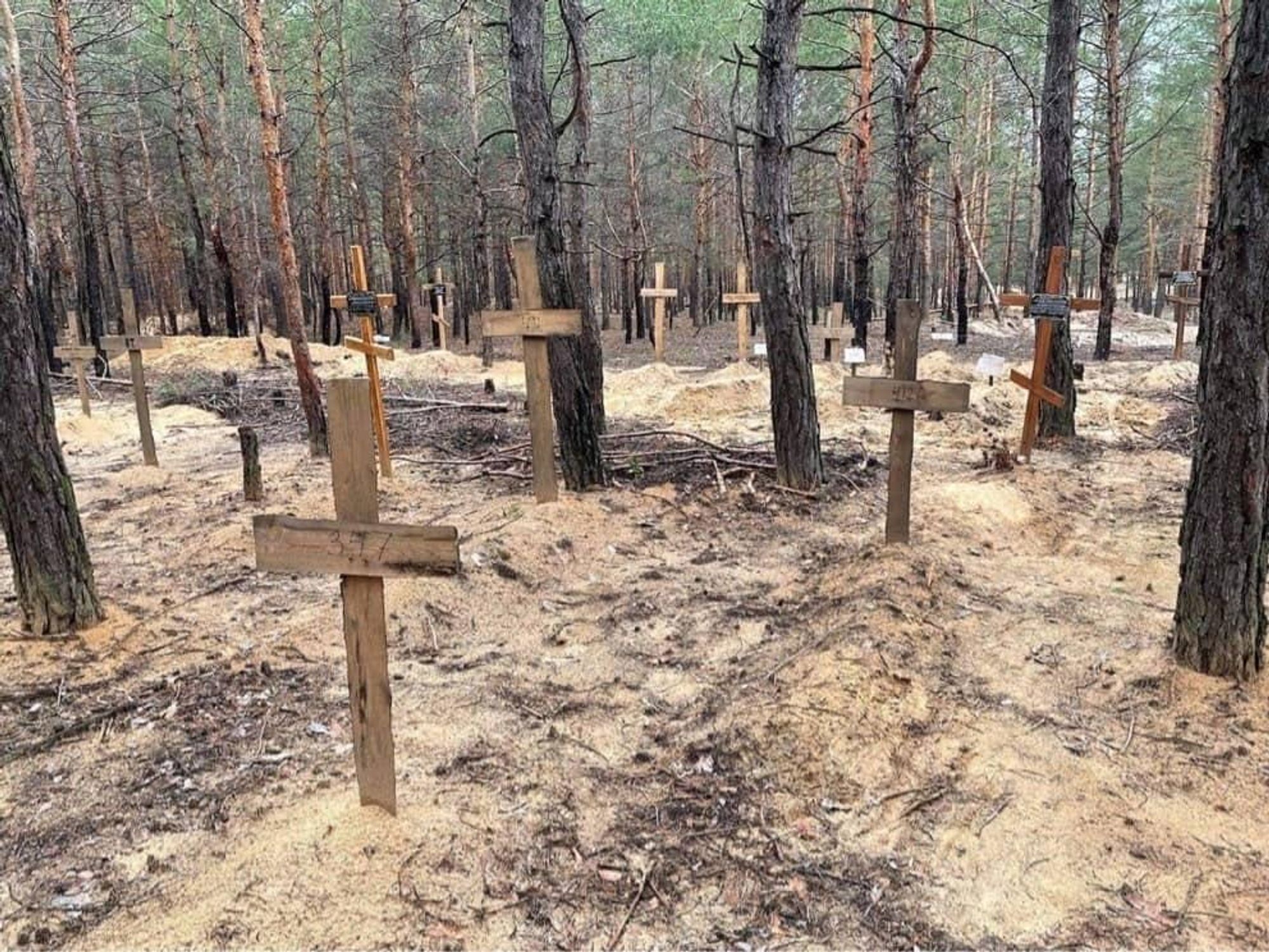 Mass Burial Site Discovered After Liberation Of Izium, 440 Feared Killed