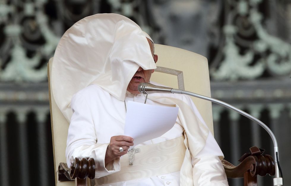 May 22, 2024 - POPE FRANCIS during his weekly General Audience in St. Peter's Square at the Vatican. - Vatican City State Â©EvandroInetti_via ZUMA Wire (Credit Image: © Evandro Inetti/ZUMA Press Wire)