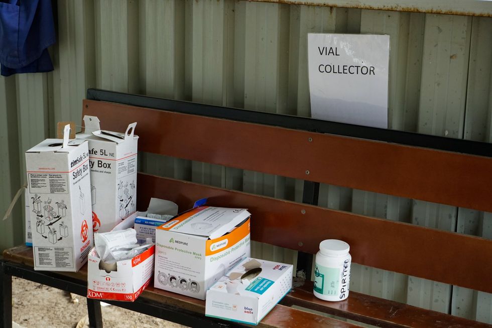Medical supplies at an Opportunistic Infections clinic in Mabvuku, a suburb east of Harare, Zimbabwe.