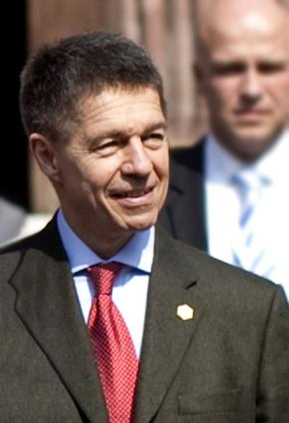 Medium cose up of Joachim Sauer in a suit