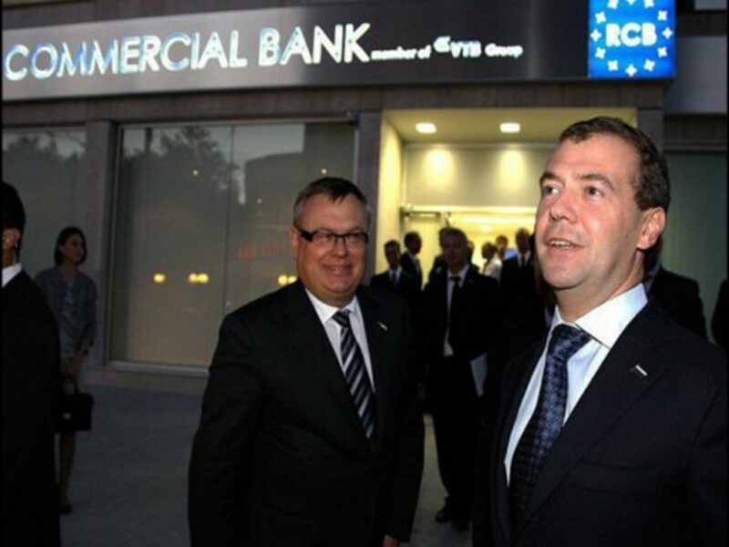 Medvedev on a 2008 visit to Cyprus