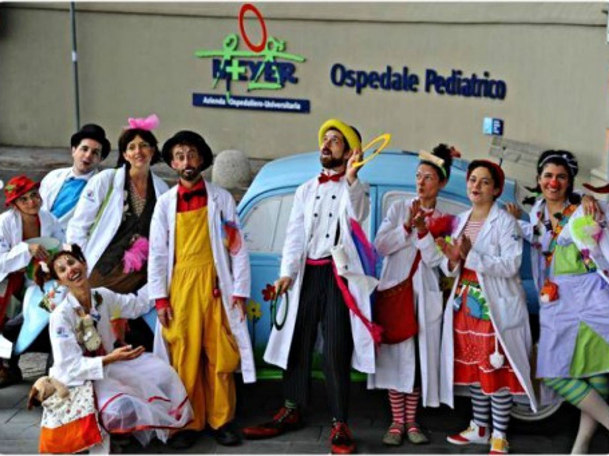 Members of the Soccorso Clown group