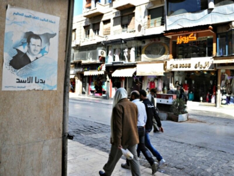 Men walking in Damascus